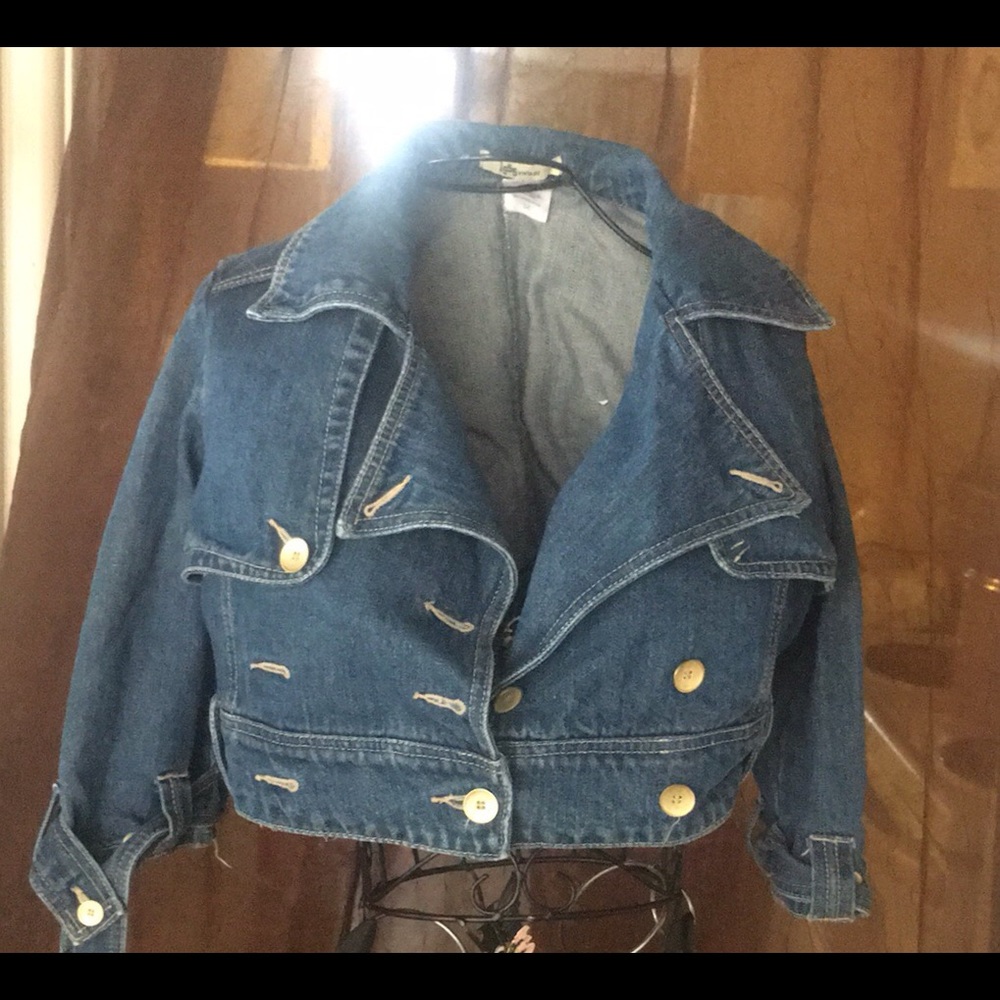 Denim crop jacket